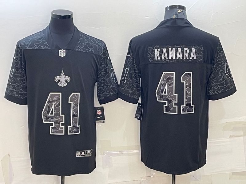 Men New Orleans Saints #41 Kamara Black Reflector 2022 Nike Limited NFL Jersey